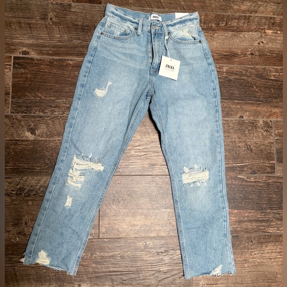 Just Black Denim - JBD Light Blue Distressed Boyfriend Jeans